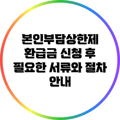 본인부담상한제 환급금 신청 후 필요한 서류와 절차 안내