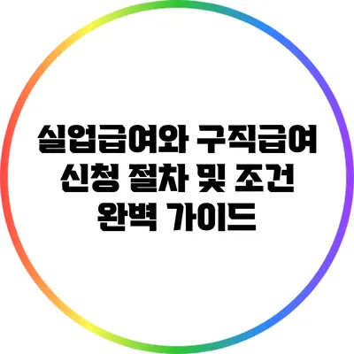 실업급여와 구직급여 신청 절차 및 조건 완벽 가이드