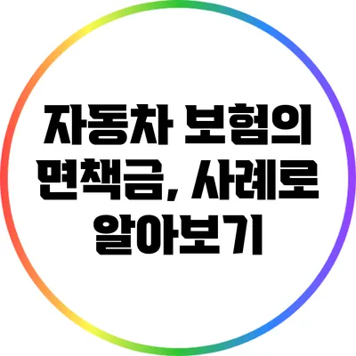 자동차 보험의 면책금, 사례로 알아보기