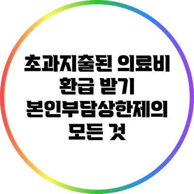 초과지출된 의료비 환급 받기: 본인부담상한제의 모든 것