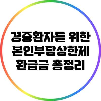 경증환자를 위한 본인부담상한제 환급금 총정리