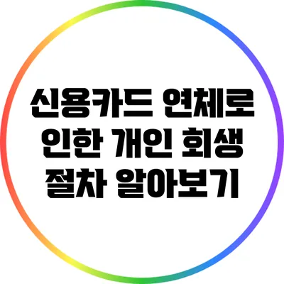 신용카드 연체로 인한 개인 회생 절차 알아보기