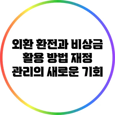 외환 환전과 비상금 활용 방법: 재정 관리의 새로운 기회