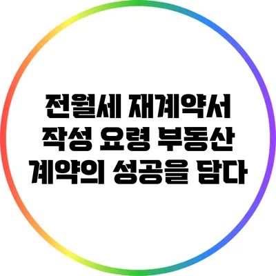 전월세 재계약서 작성 요령: 부동산 계약의 성공을 담다