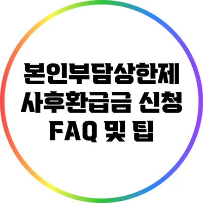 본인부담상한제 사후환급금 신청 FAQ 및 팁