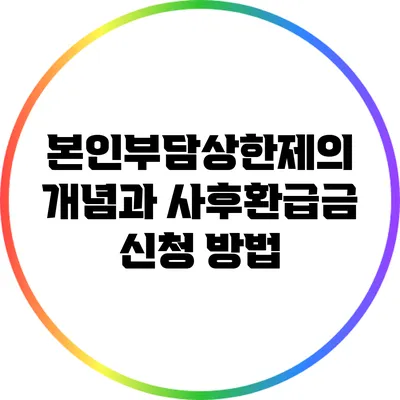 본인부담상한제의 개념과 사후환급금 신청 방법