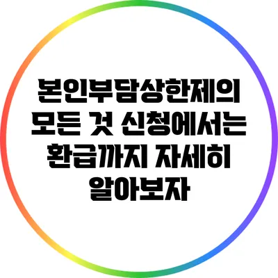 본인부담상한제의 모든 것: 신청에서는 환급까지 자세히 알아보자