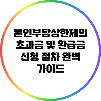 본인부담상한제의 초과금 및 환급금 신청 절차 완벽 가이드