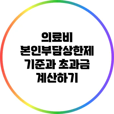 의료비 본인부담상한제 기준과 초과금 계산하기