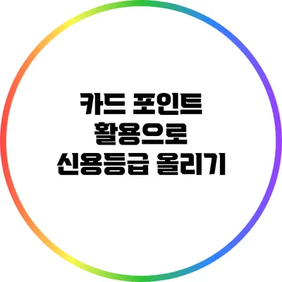 카드 포인트 활용으로 신용등급 올리기