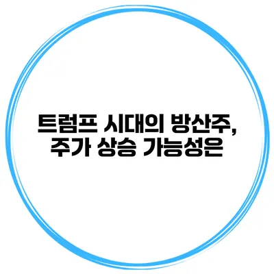 트럼프 시대의 방산주, 주가 상승 가능성은?